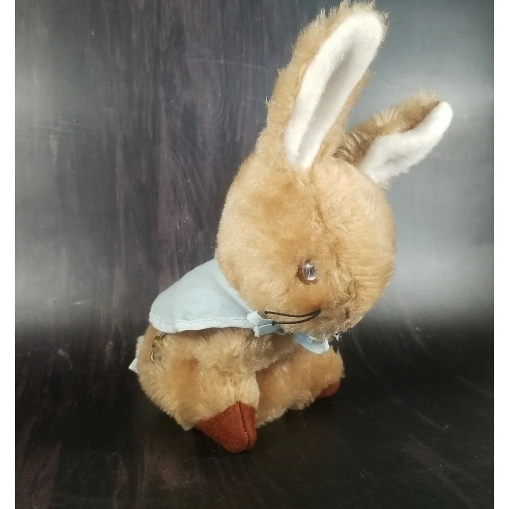 Vintage Stuffed Plush Animal Bunny Peter Rabbit Musical Wind Up Eden Toys READ